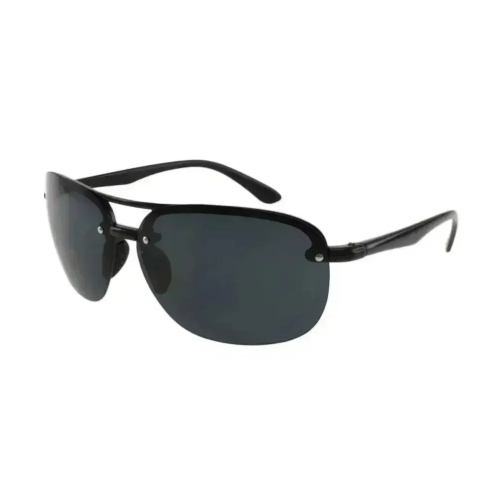 MQ James Black/Smoke Sunglasses – Lightweight Rimless UV400 Shades