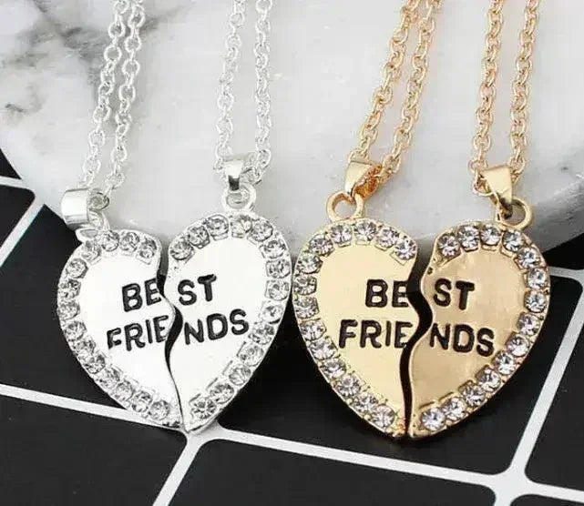 BondedHearts™ – Custom Couple Necklaces (Split Heart Set)