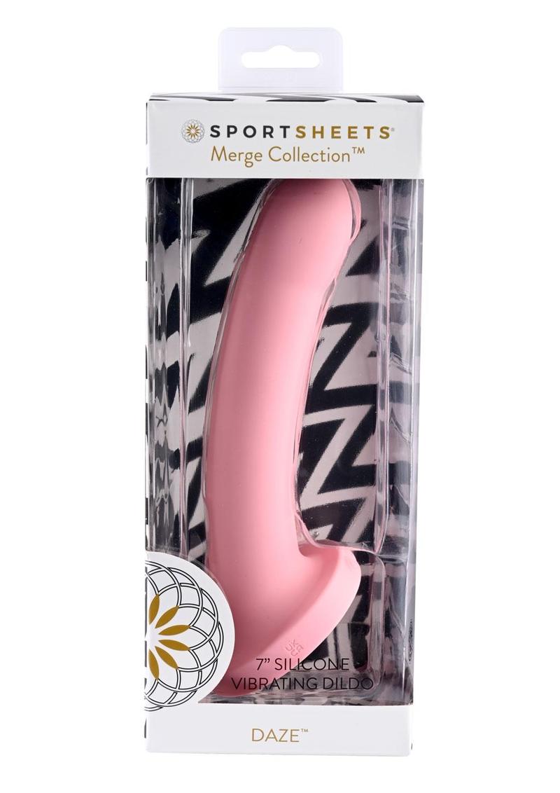Sportsheets Daze Silicone Vibrating Curved Dildo with Suction Cup
