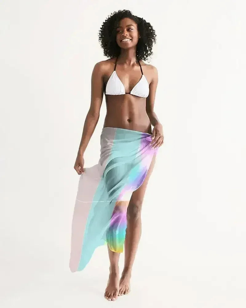 Pastel Horizon Swim Cover Up Sarong