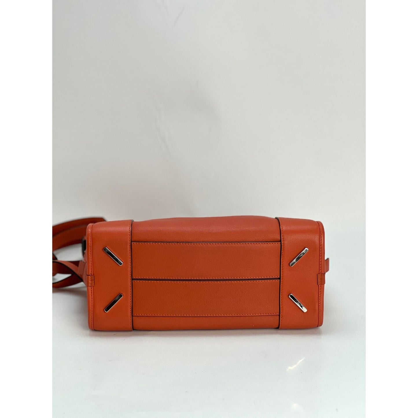 LOEWE Calfskin Amazona 28 Orange Leather Shoulder Bag