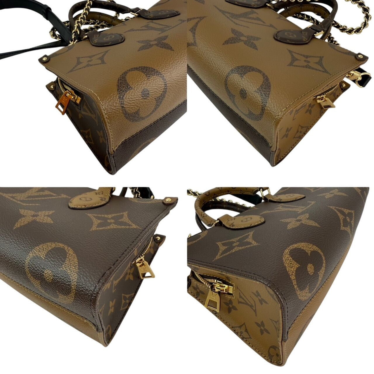 Louis Vuitton Onthego East West Chain Crossbody Shoulder Bag