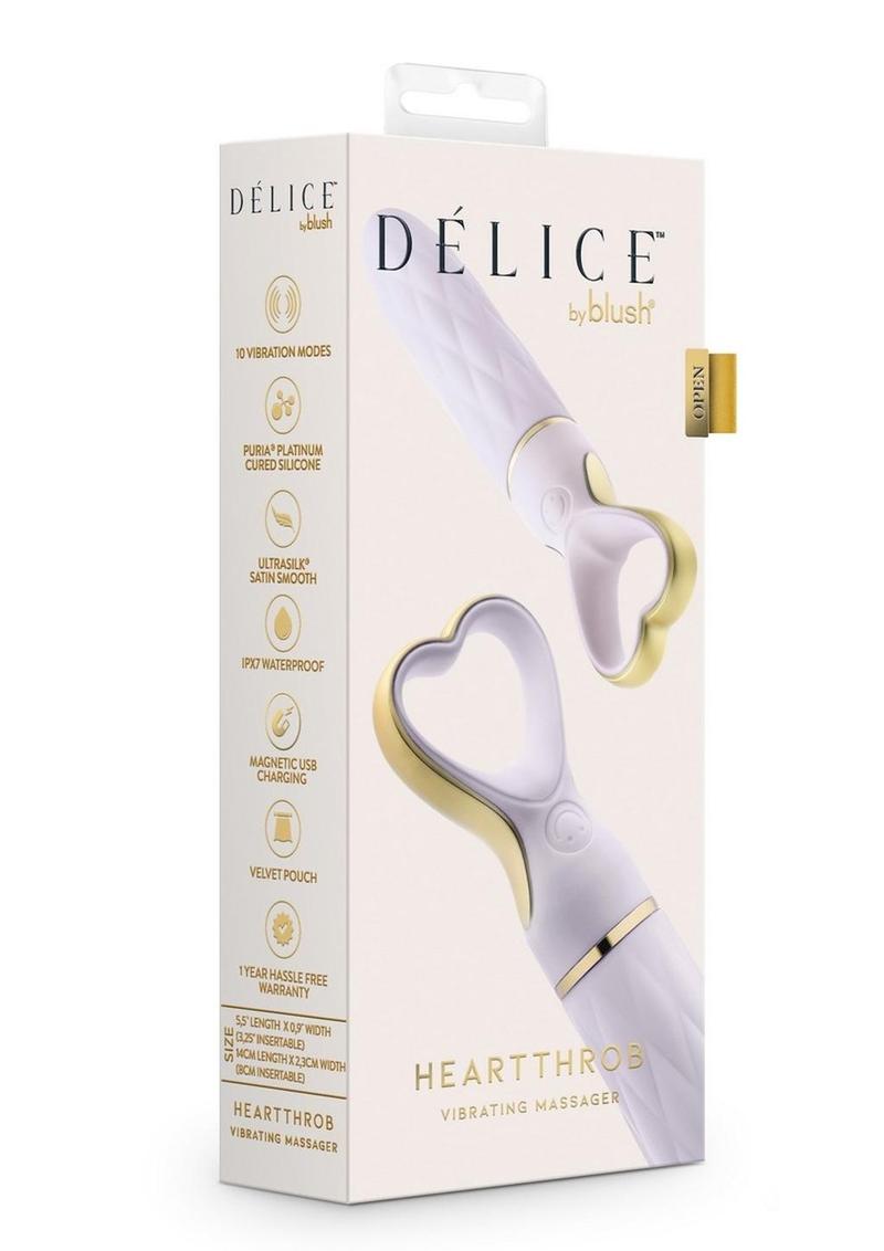 Délìce Heartthrob Rechargeable Silicone Vibrating Massager Lavender