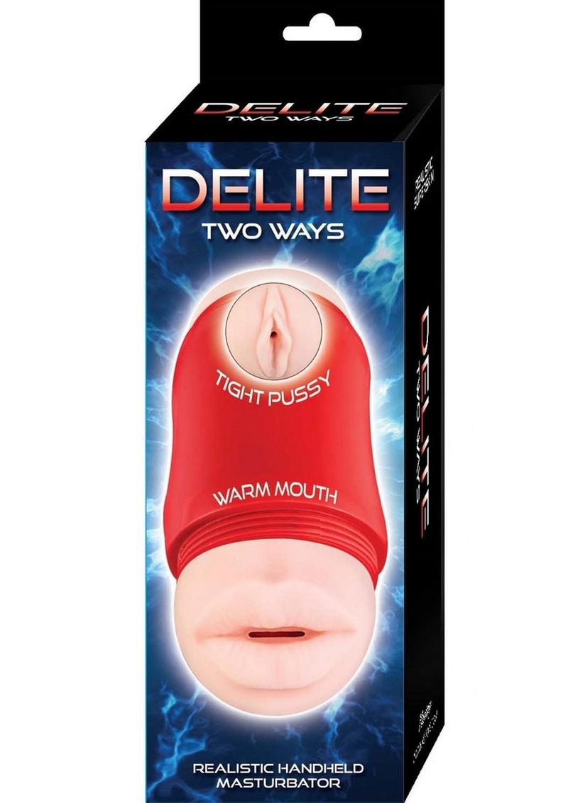 Delite Two Ways Realistic Handheld Masturbator