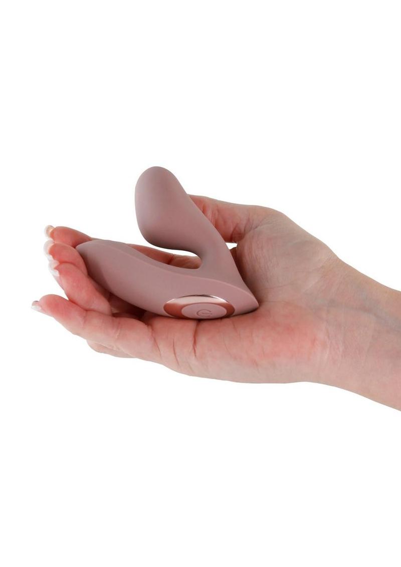 Desire Demure Rechargeable Silicone Vibrator With Clitoral Stimulator