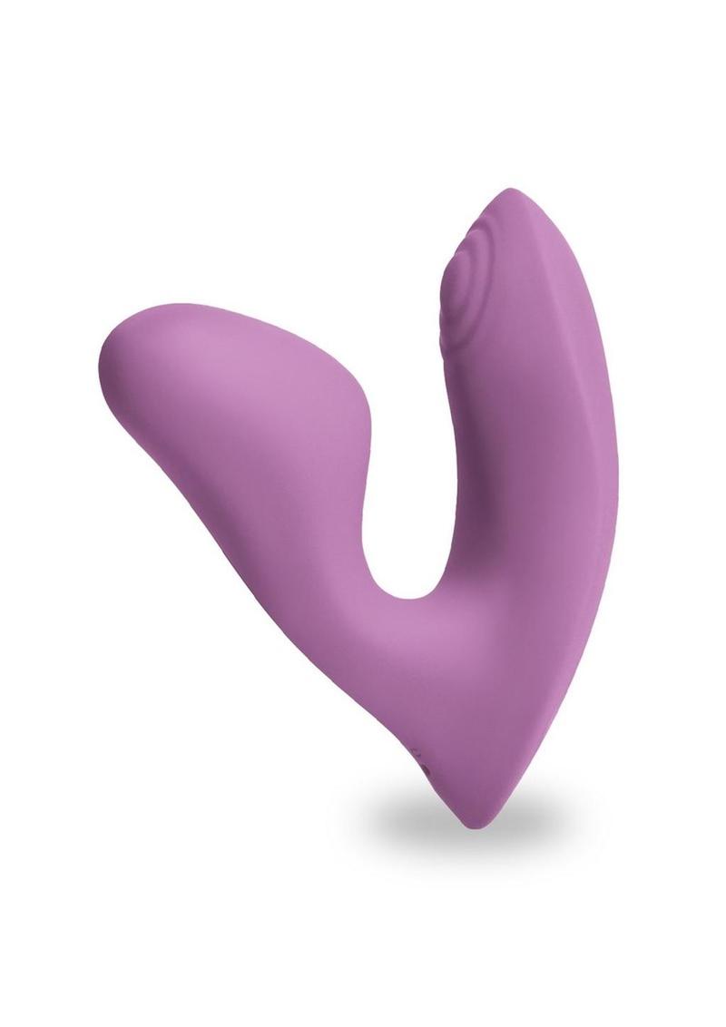 Desire Demure Rechargeable Silicone Vibrator With Clitoral Stimulator