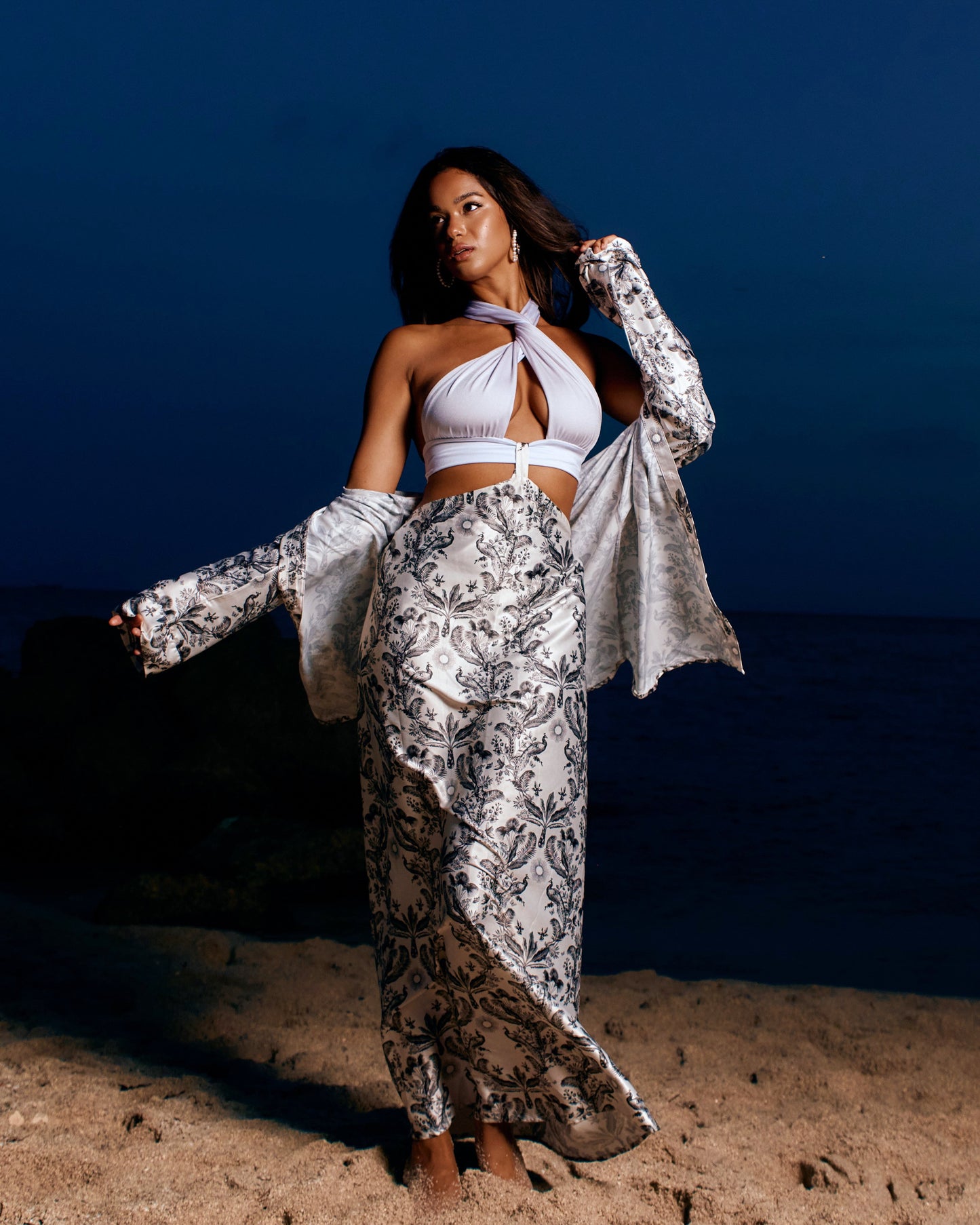 Attachable Skirt to Dress - French Toile