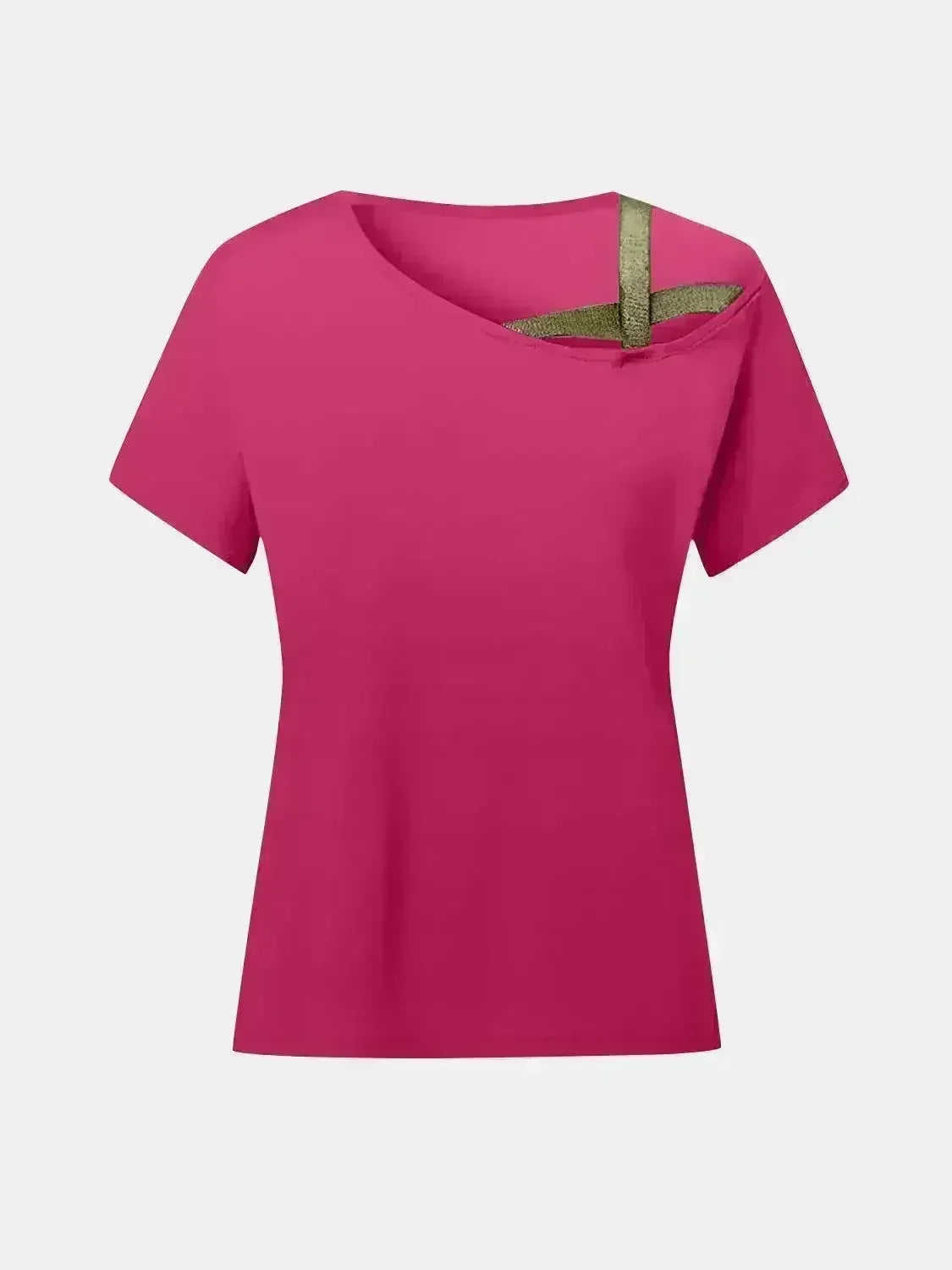 Asymmetrical Neck T-Shirt – Modern Basic with Edge