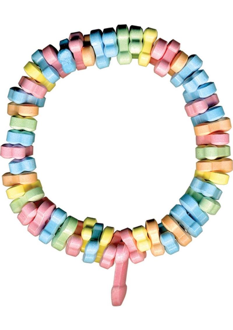 Rainbow Penis Candy Necklace Multi Flavored