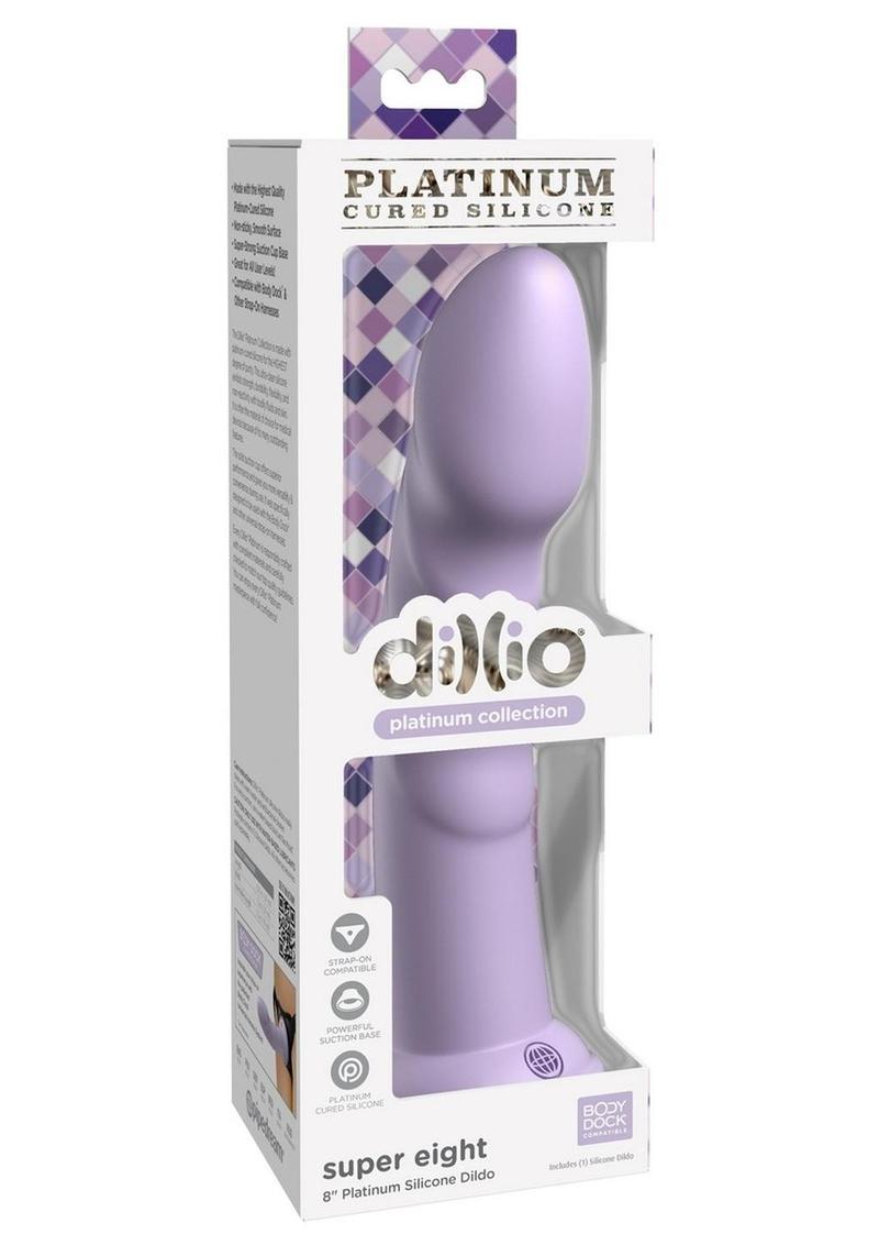Dillio Platinum Super Eight Silicone Waterproof Dildo by Pipedream