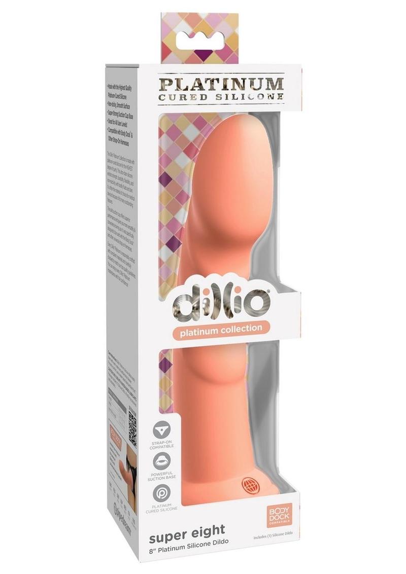 Dillio Platinum Super Eight Silicone Waterproof Dildo by Pipedream
