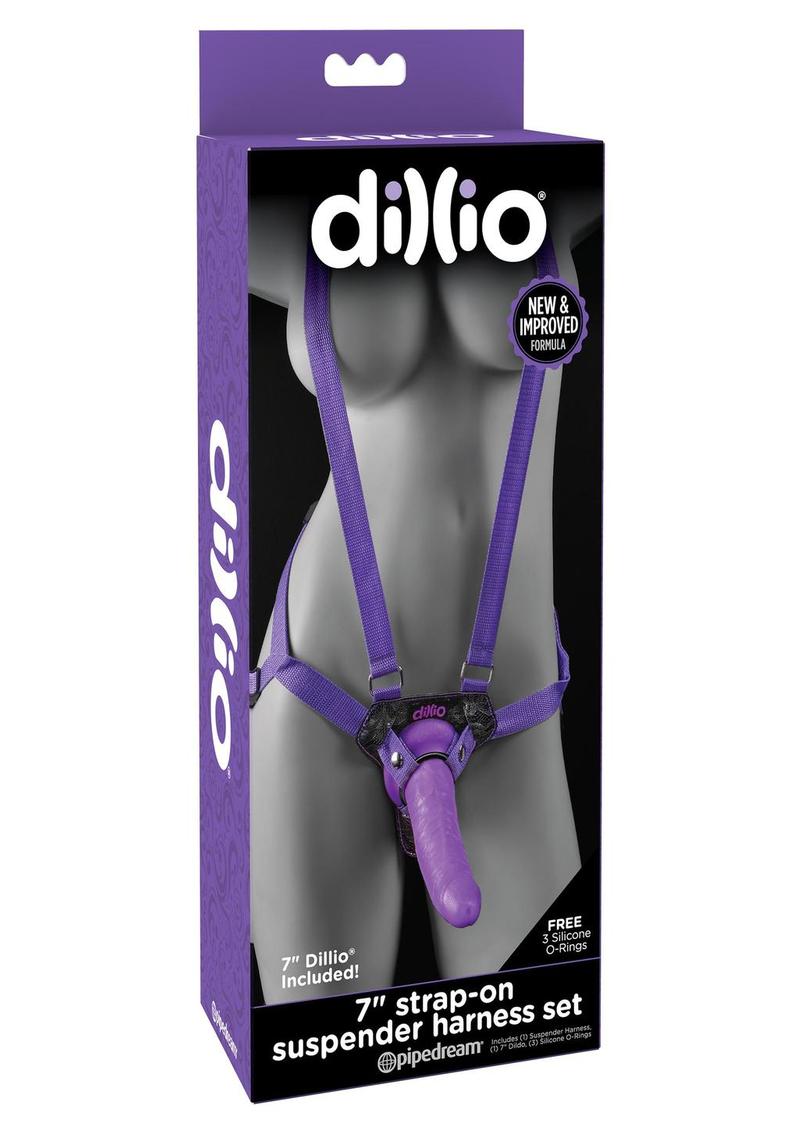 Dillio Strap-On Suspender Harness Dildo Set