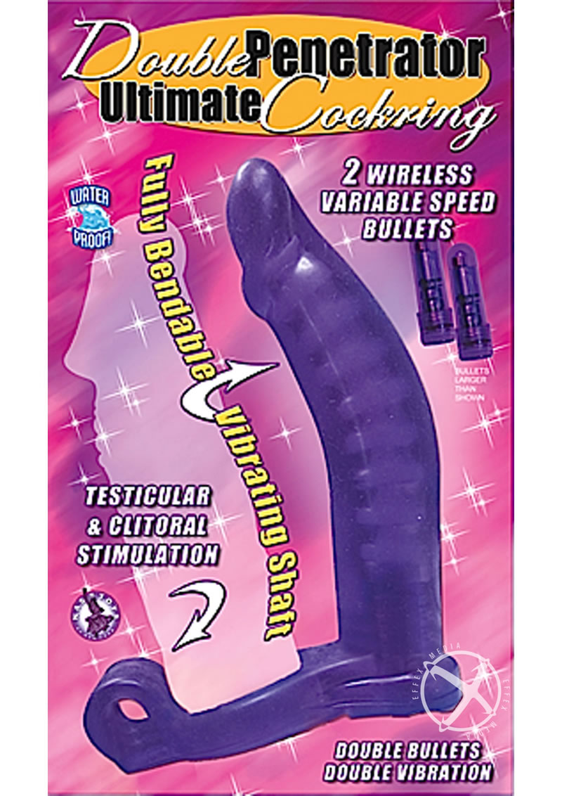 Double Penetrator Ultimate Cockring With Vibrating