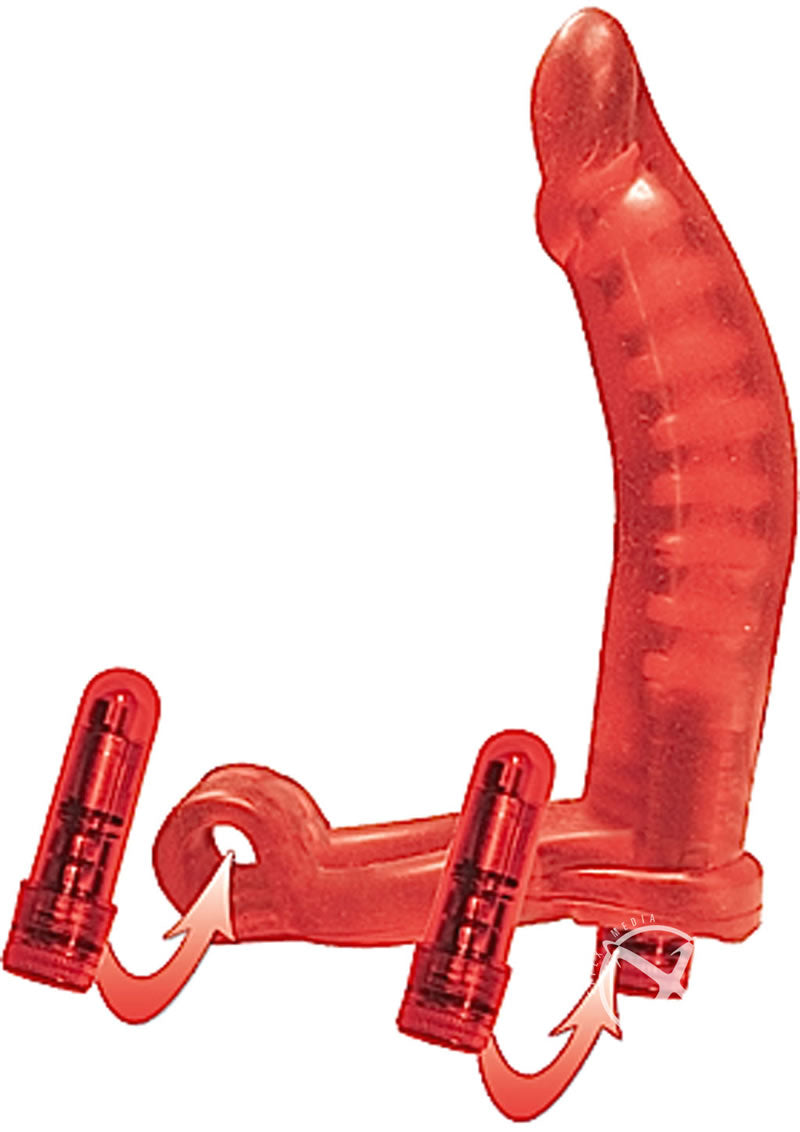 Double Penetrator Ultimate Cockring With Vibrating