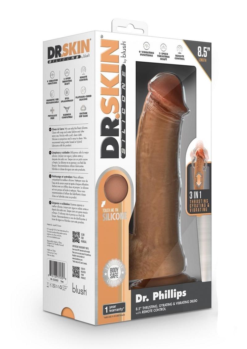 Dr. Skin Dr. Phillips Thrusting, Gyrating And Vibrating Dildo