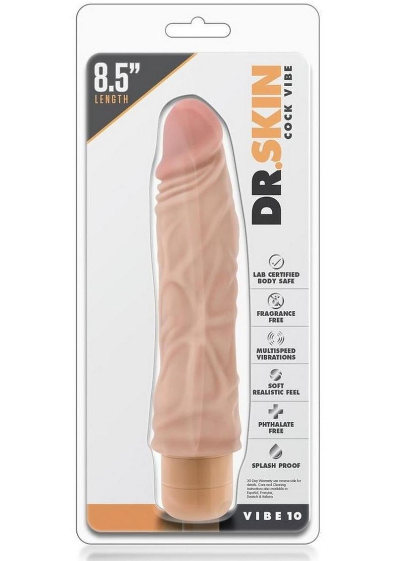 Dr. Skin Vibe 10 Vibrating Cock Vibe For Realistic Feel