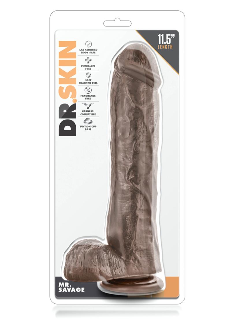 Dr. Skin Silver Collection Mr. Savage Dildo with Suction Cup