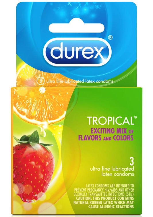 Durex Tropical Assorted Flavors and Colors Pack