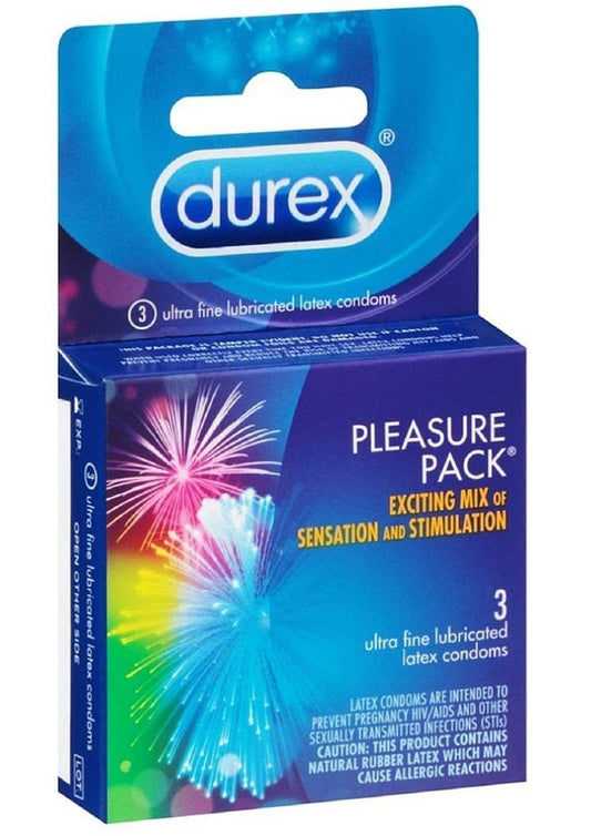 Durex Pleasure Pack Ultra Fine Lubricated Latex Condoms