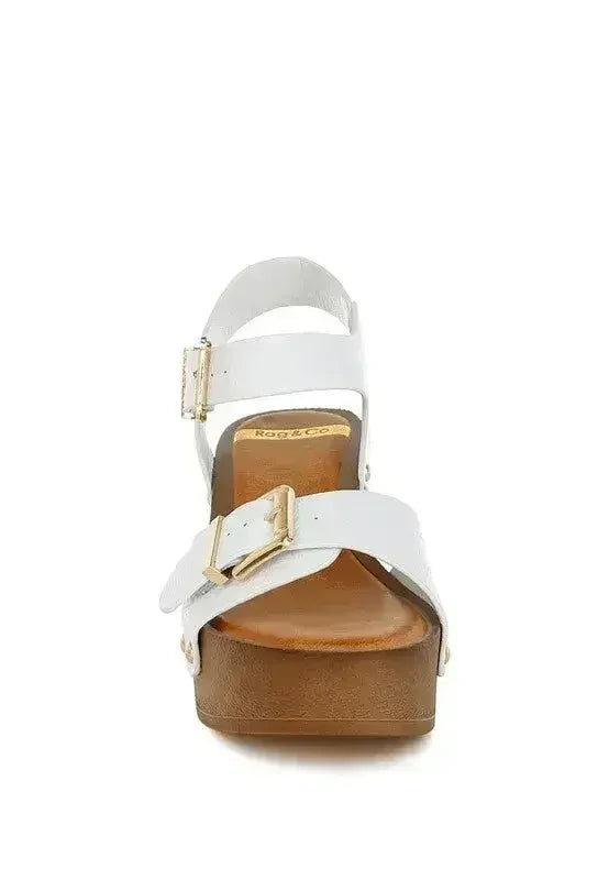 Ompasa Genuine Leather Clog Sandals