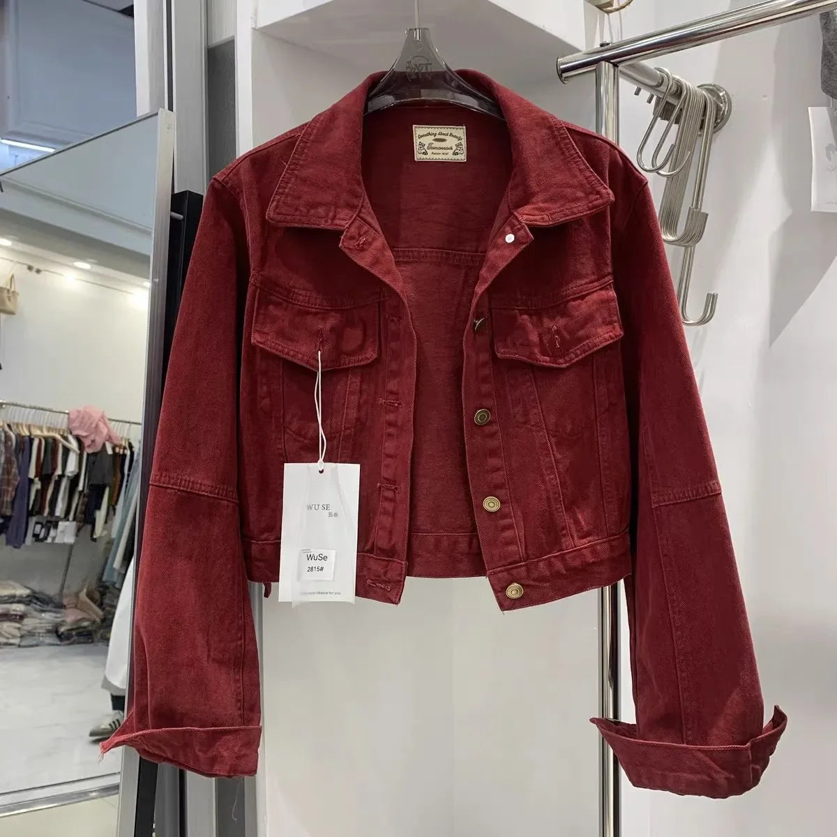 Blue Denim Top Women Autumn Classic Style Short Coat New Korean Fashion  Chic Pockets O-Neck Female Ropa De Mujer Loose Jackets