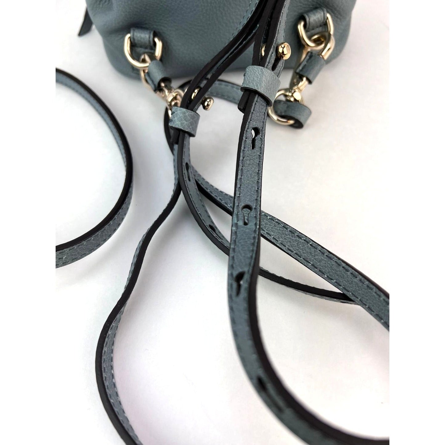 Chloe Blue Faye Mini Suede and Leather Backpack Bag