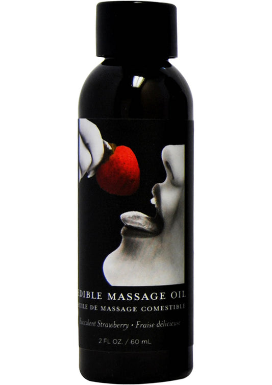 Earthly Body Edible Massage Oil Succulent Strawberry