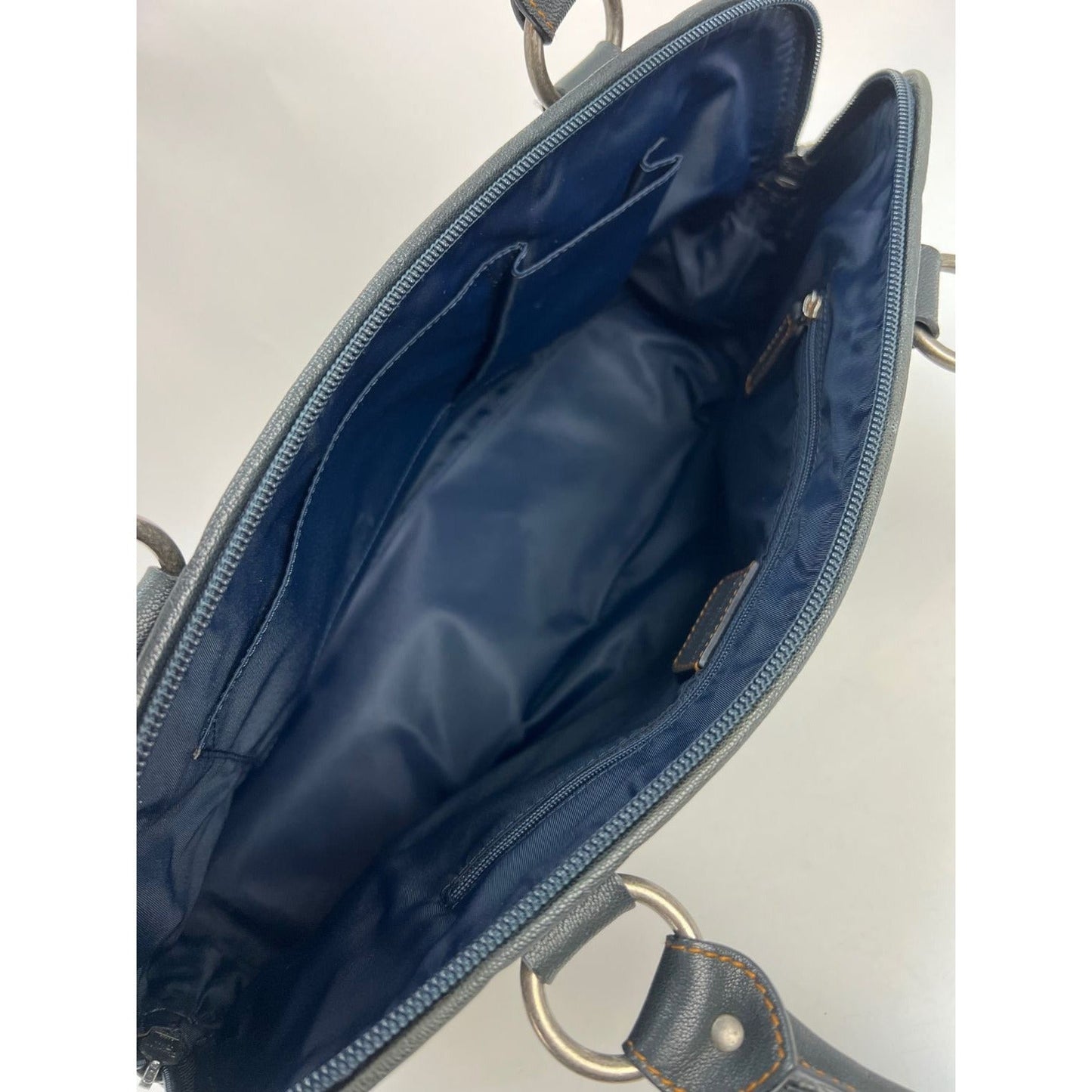 CHRISTIAN DIOR Monogram Trotter CD Blue Canvas Hand Bag