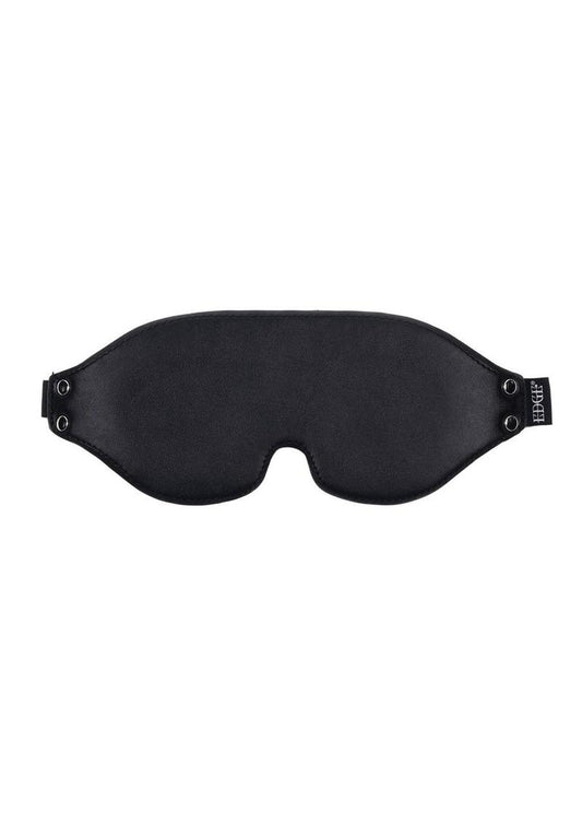 EDGE Lights Out Blindfold Soft Black Leather Design for Sensory Play