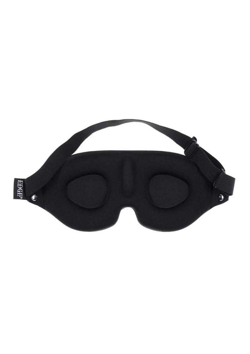 EDGE Lights Out Blindfold Soft Black Leather Design for Sensory Play