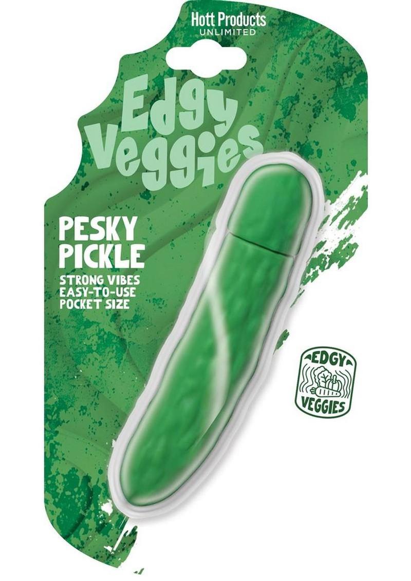 Edgy Veggies Pesky Pickle Rechargeable Silicone Vibrator