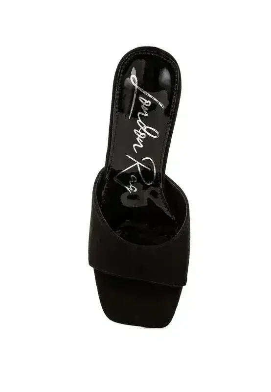 Micro Suede Block Heel Sandals - 3" Walkable Slip-Ons - Office to Outing