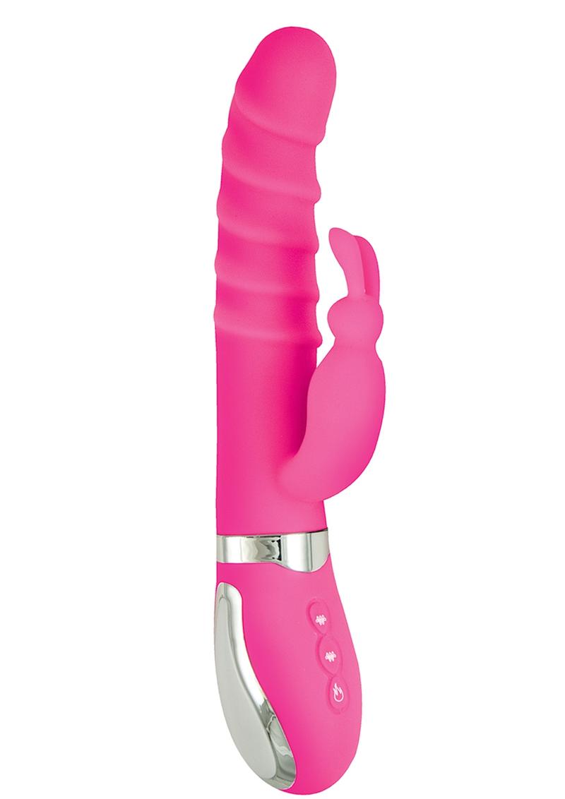 Energize Heat-Up Bunny Rechargeable Silicone Warming Rabbit Vibrator