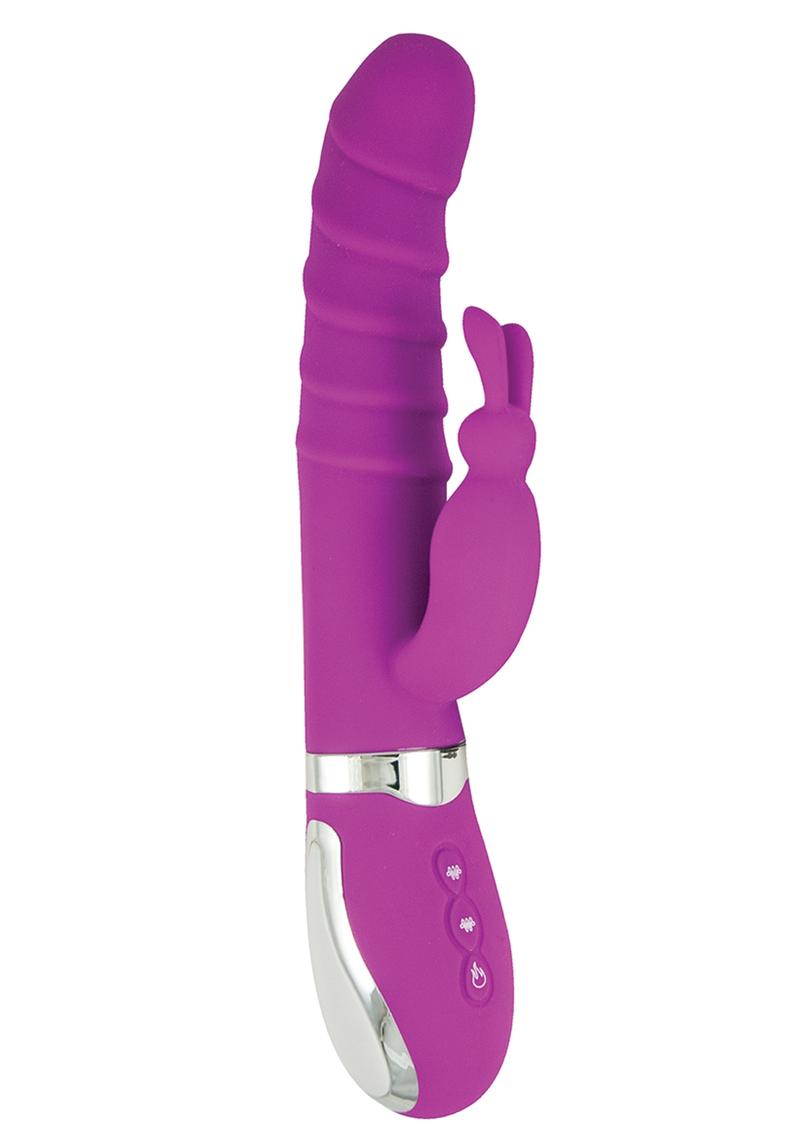 Energize Heat-Up Bunny Rechargeable Silicone Warming Rabbit Vibrator