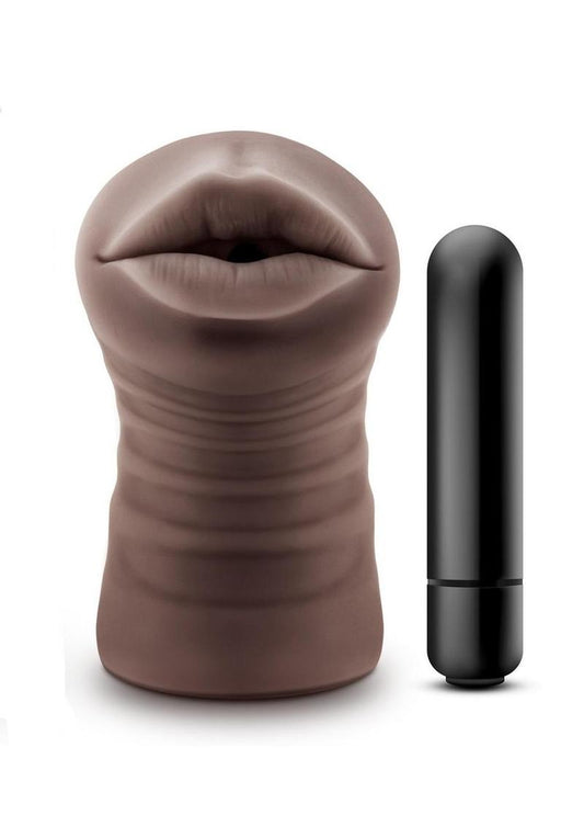 EnLust Krystal Dual-End Vibrating Stroker With Realistic Mouth