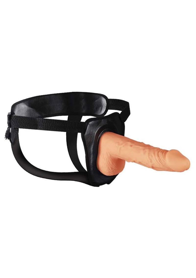 Erection Assistant Hollow Strap-On with Adjustable Harness