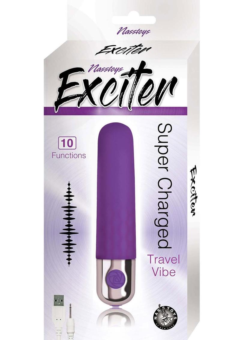 Exciter Super Charged Travel Vibe Rechargeable Silicone Vibrator