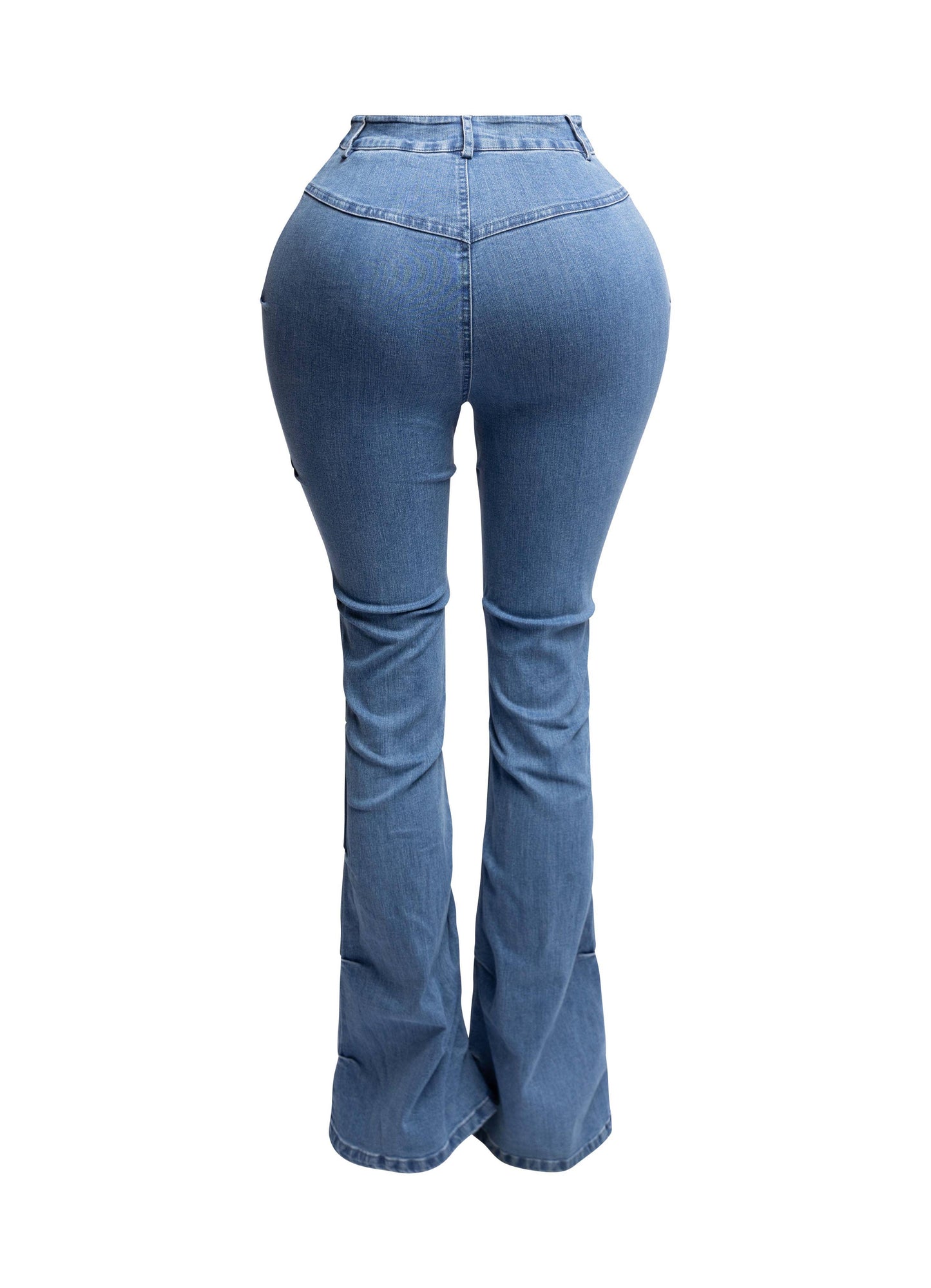 Jessica Bell Bottom Y2K Style Stretch  Bell Bottom Jeans