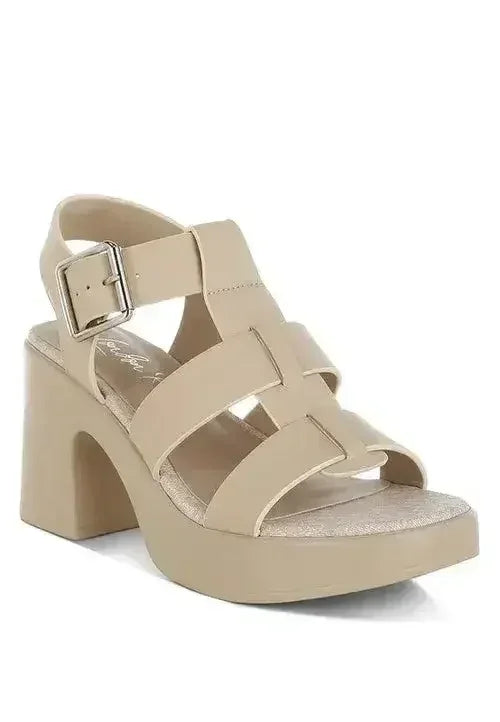 Avalon Chunky Pin Buckle Platform Heels