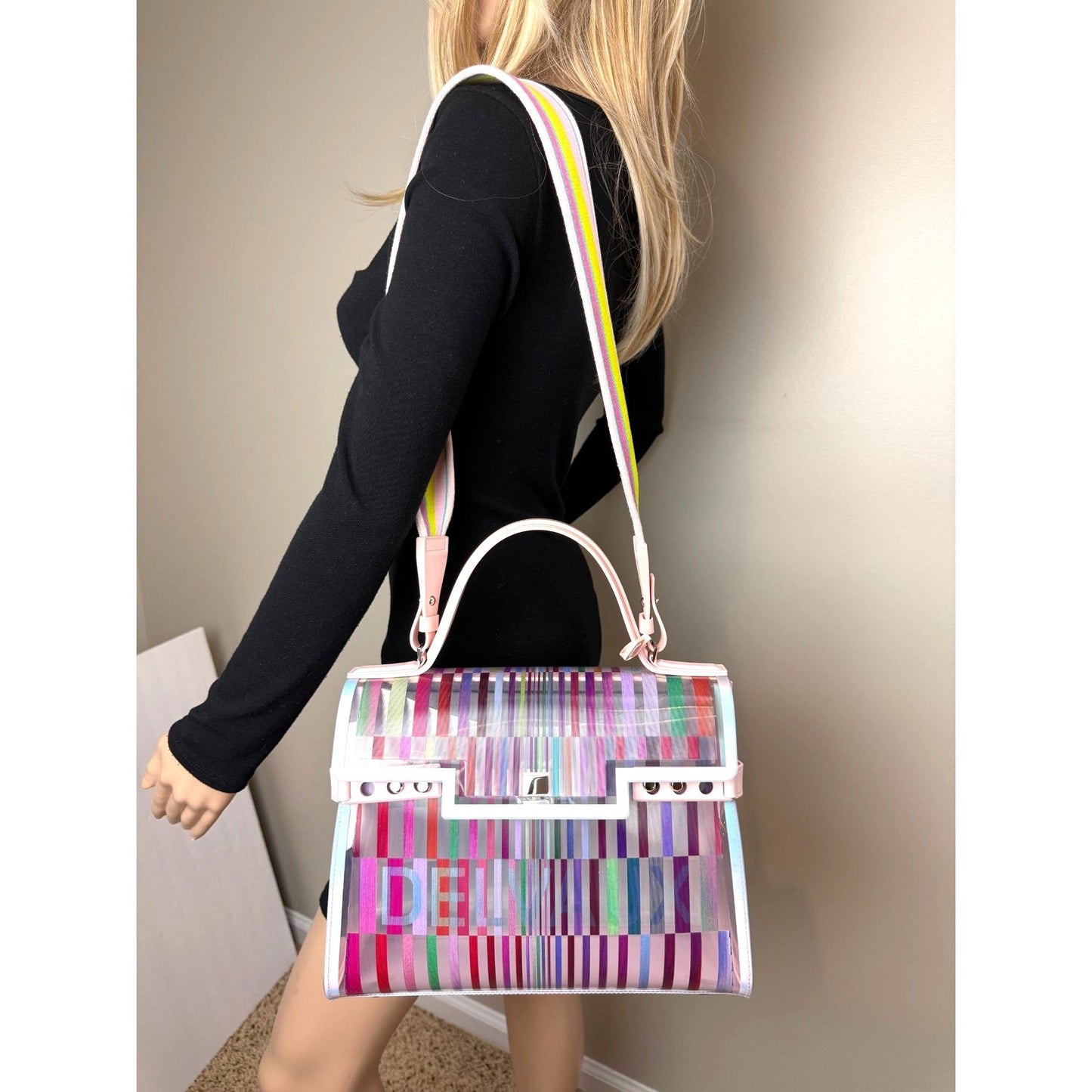 Sac cartable multicolore Delvaux PVC Tempete The Eye Catcher