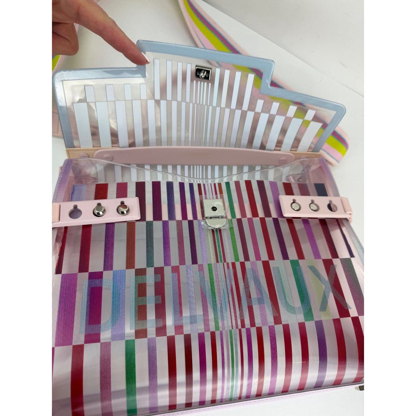 Sac cartable multicolore Delvaux PVC Tempete The Eye Catcher