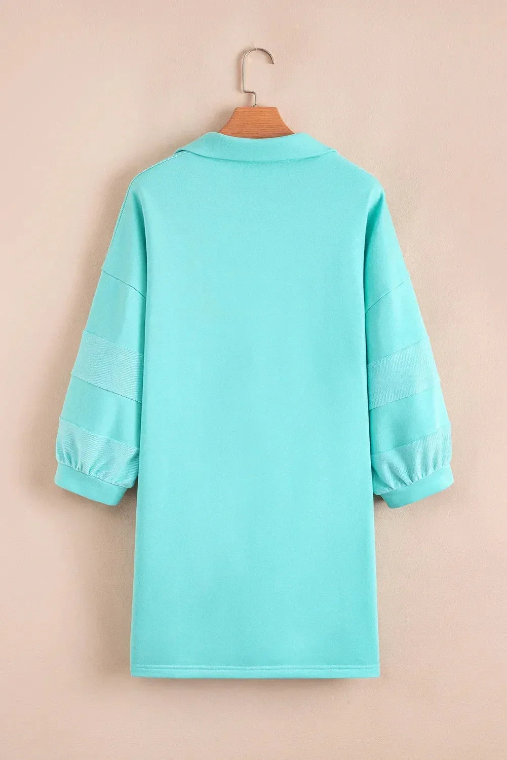 Moonlight Jade Bow Front Patchwork Bracelet Sleeve Mini Dress