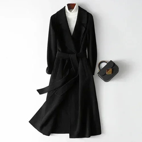 Autumn & Winter Temperament Korean Wool Coat for Women – Elegant &