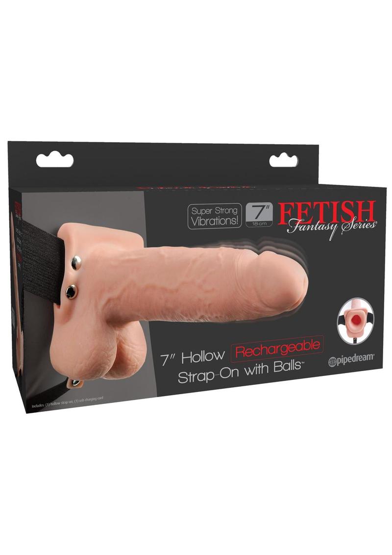 Fetish Fantasy Series Hollow Rechargeable Strap-On With Balls