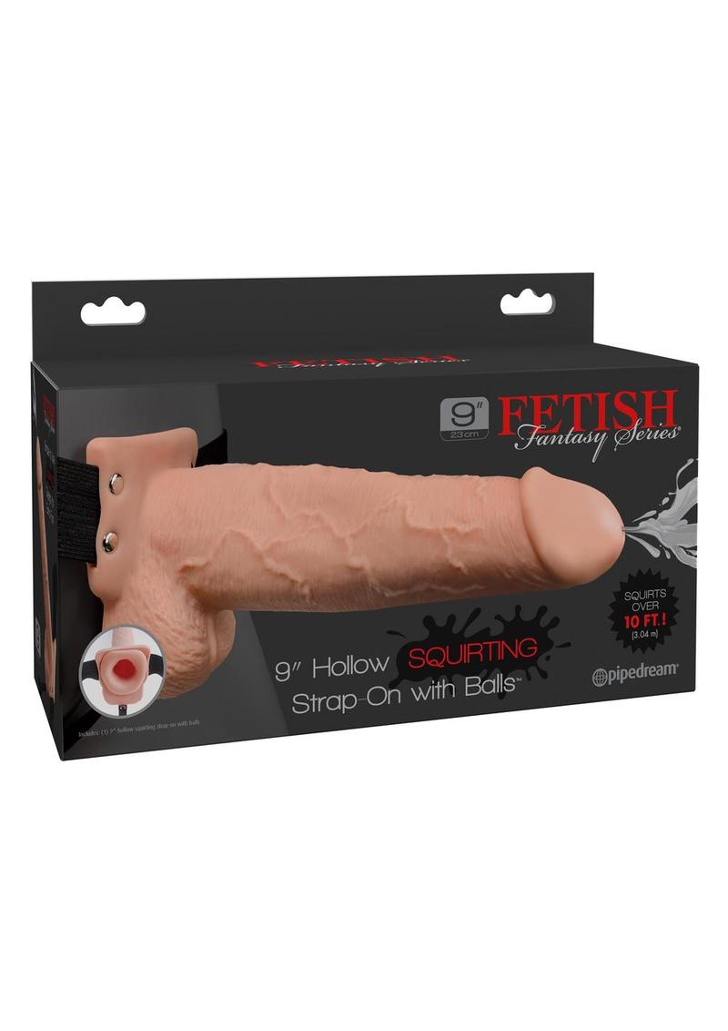 Fetish Fantasy Series Hollow Squirting Strap-On Balls and Harness