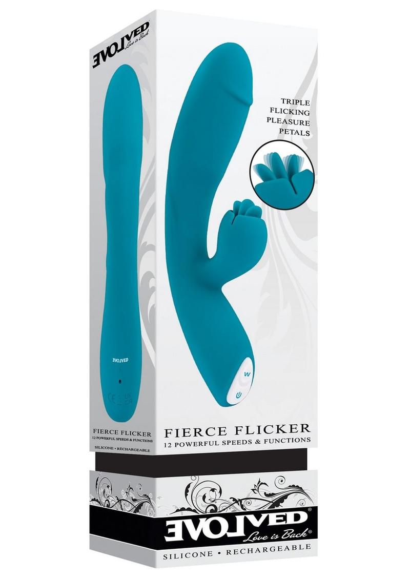 Evolved Fierce Flicker Rechargeable Silicone Rabbit Vibrator