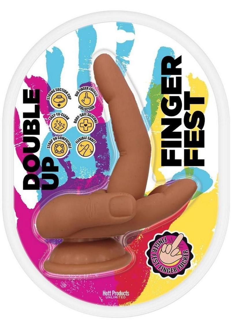 Double Up Finger Fest Silicone Flexible Dildo
