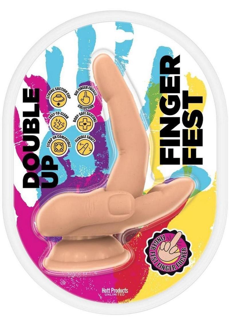 Double Up Finger Fest Silicone Flexible Dildo