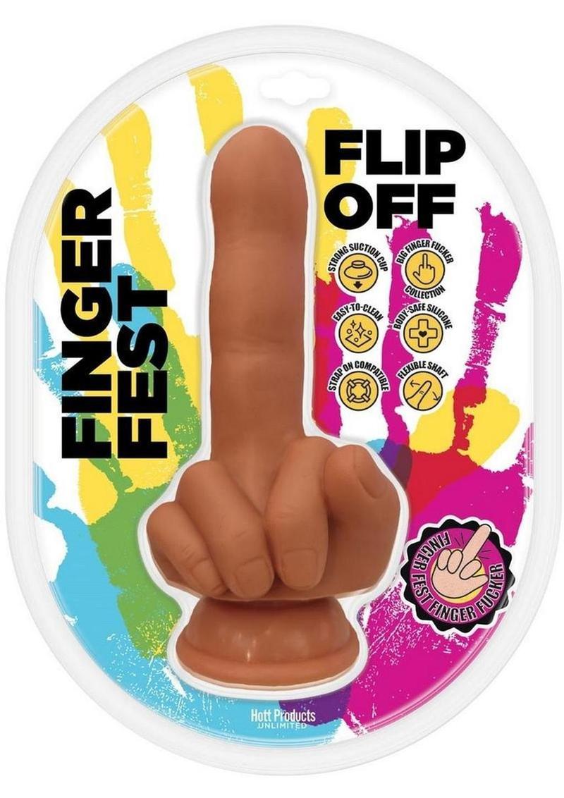 Finger Fest Flip Off Silicone Dildo