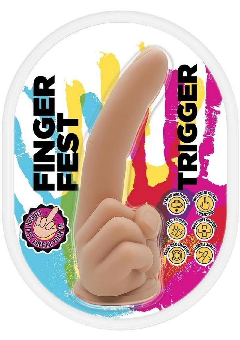 Finger Fest Trigger Realistic Silicone Dildo